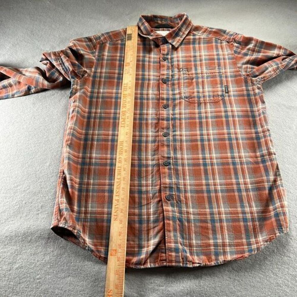 Columbia Shirt Mens Size S Brown Vapor Ridge III Hiking Fishing Brushed‎ Cotton - Picture 2 of 12